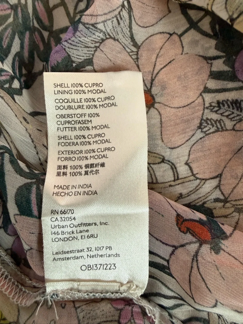 Anthropologie Marais Woodland Owl Floral Tiered Maxi Dress Small Boho - Picture 7 of 9